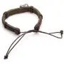 Xusamss Punk Alloy Guitar Pattern Leather Drawstring Rope Bracelet