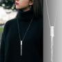 Thunaraz 6Pcs Women Long Rhinestone Sweater Necklace Pearl Crystal Flower Tassel Pendant Long Chain Silver Necklace Jewelry Women Gifts