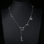 S925 Sterling Silver Jewelry Forever Love ''LOVE'' Pendant Necklace 18+2''