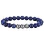 Lullabb 6pcs Hematite Magnetic Couple Therapy Bracelet for Men Women Natural Gemstones Stretch Beaded Reiki Healing Bracelets Anxiety Relief for Carpel