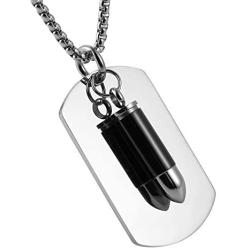 HZMAN Stainless Steel Celtic Cross Bullet Cremation Jewelry Keepsake Memorial Ash Urn Necklace