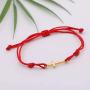 LIKGREAT Christian Cross Charm Handmade Braided Wax Cords Bracelet for Women