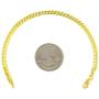 Nuragold 10k Yellow Gold 4mm Solid Cuban Curb Link Chain Bracelet or Anklet, Womens Mens Lobster Lock 7'' 7.5'' 8'' 8.5'' 9''