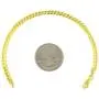 Nuragold 10k Yellow Gold 4mm Solid Cuban Curb Link Chain Bracelet or Anklet, Womens Mens Lobster Lock 7'' 7.5'' 8'' 8.5'' 9''