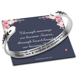 Bracelets for Women Personalized Gifts, Stainless Steel Engraved Funny Quote Inspirational Bracelet Birthday Christmas Funny Gifts for Friend, Mom, Daughter, Sister, Personalized Gift Come Gift Box