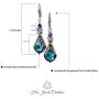 HisJewelsCreations Baroque Crystal Vintage Inspired Leverback Dangle Drop Earrings