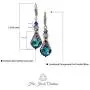 HisJewelsCreations Baroque Crystal Vintage Inspired Leverback Dangle Drop Earrings