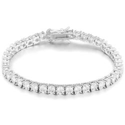 YIMERAIRE 18K Gold/White Gold Plated 4MM Tennis Bracelet Cubic Zirconia Classic Tennis Chain Bracelet for Women| Gold Diamond Bracelet 6.5-7.5 Inch for Men