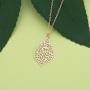 Ouran Long Necklace for Women,Leaf Pendant Necklace for Girls Gift Rose Gold Chain Necklace Vintage Necklace