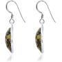 Orchid Jewelry 925 Sterling Silver Dangling Earrings For Women Green Jasper 17.40 Ct Cushion Genuine Gemstone Sensitive Ears Fashion Jewellery Anniversary Engagement Birthday Gifts For Ladies