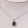Artificial Sapphire Earrings and Necklace Set Retro Style Rhinestone Paved Necklace with Matching Ear Stud Hypoallergenic Women Wedding Jewelry Set Artificial Sapphire Earrings and Necklace Set Retro Style Rhinestone Paved Necklace with Matching Ear Stud Hypoallergenic Women Wedding Jewelry Set
