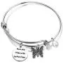 Zuo Bao Memorial Jewelry Sympathy Gift Now She Flies with Butterflies Butterfly Memorial Bracelet Loss Jewelry Gift for Her