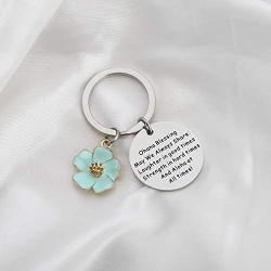 FUSTMW Ohana Keychain Blessing Gifts Hibiscus Charm Keychain Hawaiian Ohana Jewelry Gift for Family