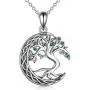 VENACOLY Tree of Life Necklace Moon Necklace Sterling Silver Family Tree Pendant Celtic Jewelry for Women Men