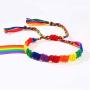 Nanafast Rainbow LGBT Bracelet Adjustable Handmade Pride Braided Bracelet for Gay & Lesbian Rainbow Pride Bracelet Gifts