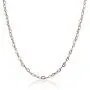 Hoops & Loops Sterling Silver Heart Link Chain Necklace, 16 inches 20 inches 24 inches or 30 Inches