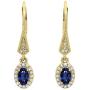 Dazzlingrock Collection 10K Ladies Halo Style Dangling Drop Earrings, Yellow Gold