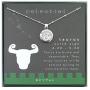 EFYTAL Best Friend Birthday Gifts, 925 Sterling Silver Bezel Edge Taurus Necklace, Zodiac Necklaces, Friendship Gift for Bridesmaids, Bridal Party Friend Group Jewelry