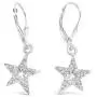 925 Solid Sterling Silver Dangling Cubic Zirconia Little Star Earrings - CZ Dangle Small Jewelry 925 Solid Sterling Silver Dangling Cubic Zirconia Little Star Earrings - CZ Dangle Small Jewelry