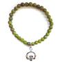 J.C. Walsh and Sons Ltd Irish Connemara Marble: Sterling Silver Claddagh Charm Bracelet