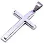 Double Rainbow Jewelry C08S-P32S Men Stainless Steel Silver Cross Pendant Cuban Necklace Chain Link Double Rainbow Jewelry C08S-P32S Men Stainless Steel Silver Cross Pendant Cuban Necklace Chain Link