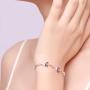 S925 Sterling Silver Purple Butterfly Bracelets for Women,Cute and Charm Wrist Bracelets Jewelry Gift for Women Teen Girls