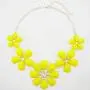 Firstmeet Shiny Flower Statement Collar Necklace with Earrings Firstmeet Shiny Flower Statement Collar Necklace with Earrings