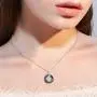 925 Sterling Silver Peace Sign Pendant Necklace for Women, Made with Circle Austrian Crystal