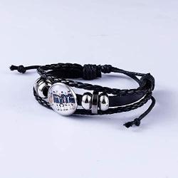 G-Ahora Anime Haikyuu Leather Wristband Braided Bracelet Cool Cosplay Wristband Bangle for Men Women
