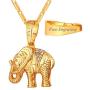 Lucky Elephant Pendant 18k Gold Plated/Platinum Plated Rhinestone Crystal Necklace