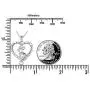 S925 Sterling Silver Jewelry Animal in Heart Pendant Necklace 18 inches