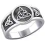 US Jewels Mens 0.925 Sterling Silver Irish Celtic Trinity & Triquetra Knots Ring Band US Jewels Mens 0.925 Sterling Silver Irish Celtic Trinity & Triquetra Knots Ring Band