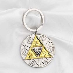 The Legend of Zelda Pendant Necklace Zelda Triforce Keychain Legend of Zelda Jewelry Gifts for Zelda Lovers (Zelda Keychain)