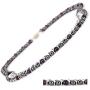 Elegant Womens Hematite Magnetic Therapy Necklace with Healing Stones Pain Relief for Neck Arthritis Migraine Headaches Shoulders and Back (Regular, Amethyst)