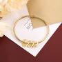 Personalized Inspirational Women Bracelet Bangle Hearts Charms Engraved Names Mother Daughter Jewelry Gifts