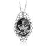 3PCS One Set Vampire Twilight Rosalies Necklace Replica Jewelry Silver Plated Bellas Moon Stone Pendant Necklaces,3 pieces