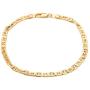 kelistom Gold Anklet for Women Teen Girls, 14K Gold / 18K Gold/Platinum Plated Flat Mariner Link Chain Ankle Bracelets for Women 9 10 11 inches