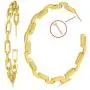TTOCH Link Chain Hoop Earrrings Minimalist Earrings Gold Paperclip 14K Gold Plated Sterling Silver Open Hoops for Women TTOCH Link Chain Hoop Earrrings Minimalist Earrings Gold Paperclip 14K Gold Plated Sterling Silver Open Hoops for Women