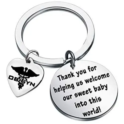 AKTAP OBGYN Gift Midwife Keychain Thank You for Helping Us Welcome Our Sweet Baby Into This World Doula Nurse Jewelry Thank You Gift for Obstetrician Midwife AKTAP OBGYN Gift Midwife Keychain Thank You for Helping Us Welcome Our Sweet Baby Into This World Doula Nurse Jewelry Thank You Gift for Obstetrician Midwife