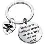 AKTAP OBGYN Gift Midwife Keychain Thank You for Helping Us Welcome Our Sweet Baby Into This World Doula Nurse Jewelry Thank You Gift for Obstetrician Midwife AKTAP OBGYN Gift Midwife Keychain Thank You for Helping Us Welcome Our Sweet Baby Into This World Doula Nurse Jewelry Thank You Gift for Obstetrician Midwife