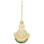 Aheli Indian Wedding Kundan Pearl Maang Tikka with Earring Set Bollywood Party Traditional Jewelry for Women Girls