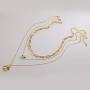 CLASSYZINT Gold Layered Necklaces for Women, 3 Layer Paperclip Chain Choker Coin Pendant Necklace Gold Jewelry Necklace Sets for Women