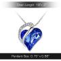 Regal Gems Infinity Love Heart Pendant Necklace Birthstone Crystal Jewelry Gifts for Women, 18K White Gold Plated Silver-Tone, 18''+2''