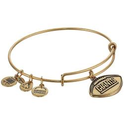 Alex and Ani ''NFL'' New York Giants Football Expandable Wire Rafaelian Gold-Tone Bangle Bracelet, 7.5''