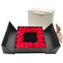 Luxury Gift Box of 16 Red Rose Flowers with Jewelry,Necklace,Earring,Ring,Give The Most Beautiful Rose Gift on Valentines Day,Birthday,Mothers Day,Proposal,Wedding and Anniversary (Black)