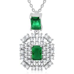Izaara 92.5 Sterling Silver Platinum Plated Pendant Set Earrings For Women and Girls Ideal For Casual, Daily Wear, Birthday, Wedding, Anniversary, Valentines Gift