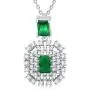 Izaara 92.5 Sterling Silver Platinum Plated Pendant Set Earrings For Women and Girls Ideal For Casual, Daily Wear, Birthday, Wedding, Anniversary, Valentines Gift