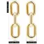 DAMLENG Fashion Unique Lightweight Long Resin Acrylic Gold Silver Chain Link Dangle Drop Earrings for Women Girls Statement Geometric Jewelry Gifts DAMLENG Fashion Unique Lightweight Long Resin Acrylic Gold Silver Chain Link Dangle Drop Earrings for Women Girls Statement Geometric Jewelry Gifts