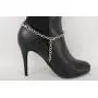 TFJ Women Western Jewelry Boot Bracelet Metal Chain Rhinestones String Shoe Charm Silver Color TFJ Women Western Jewelry Boot Bracelet Metal Chain Rhinestones String Shoe Charm Silver Color