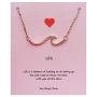 Your Always Charm Ocean Wave Necklace Sea Jewelry for Surfer Beach Lover (rose gold)